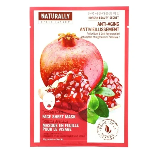 💜3/$15 NATURALLY /UPPER CANADA 5 SINGLE FACE SHEET MASKS- Anti-aging Antioxidant - Picture 2 of 7